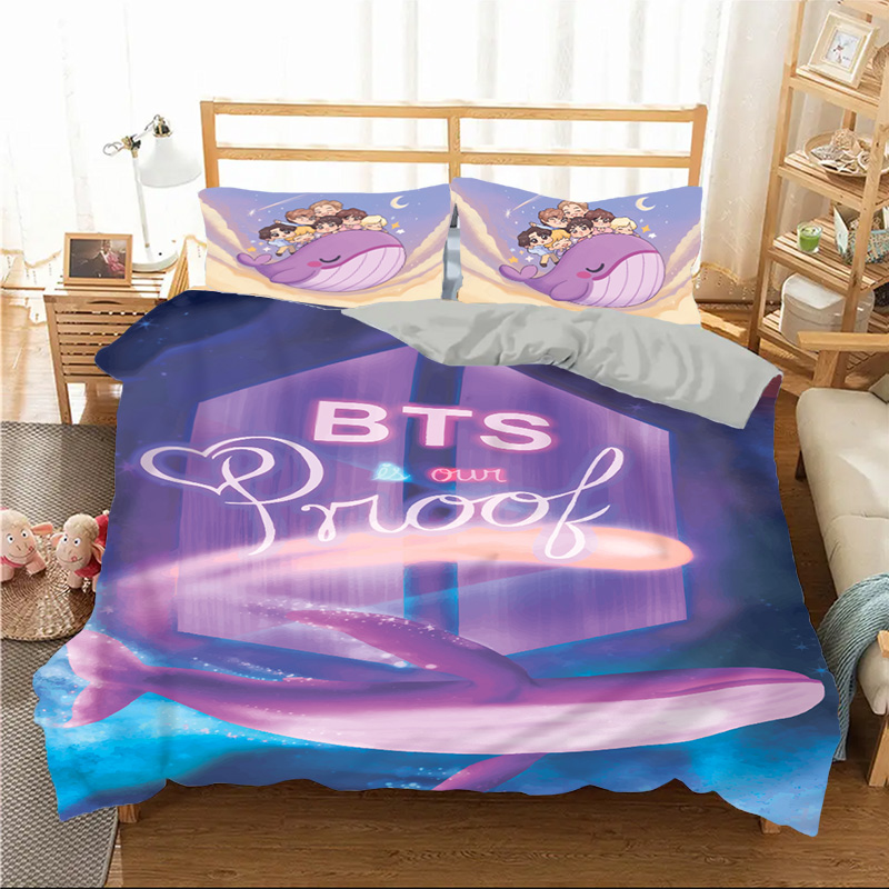 Постільна білизна  з плюш-велюра  «BTS our Proof »