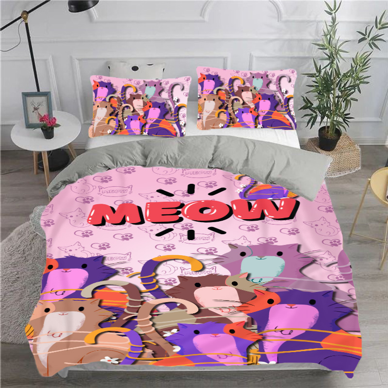 Постільна білизна  з плюш-велюра  « Котики MEOW! »