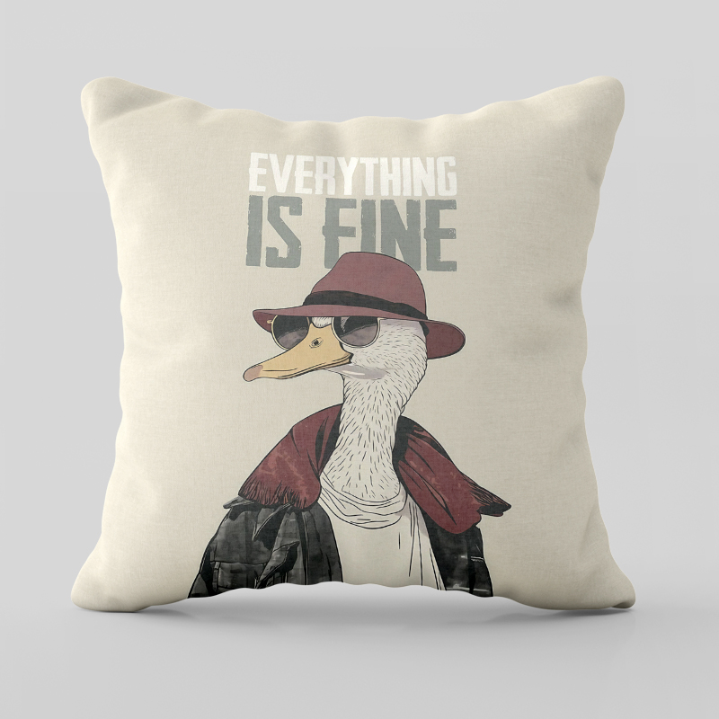 Подушка   «Everything is fine »