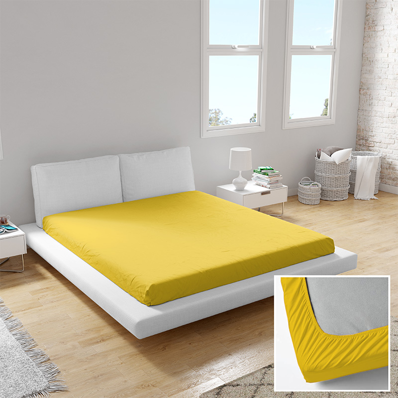 Простирадло на резинці Yellow