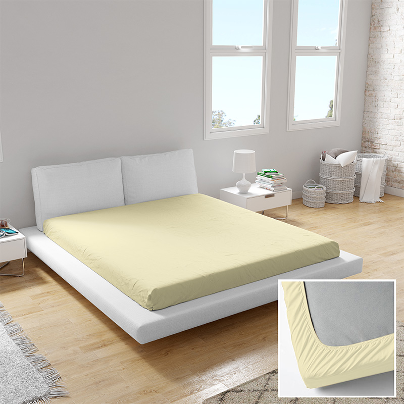 Простирадло на резинці Beige