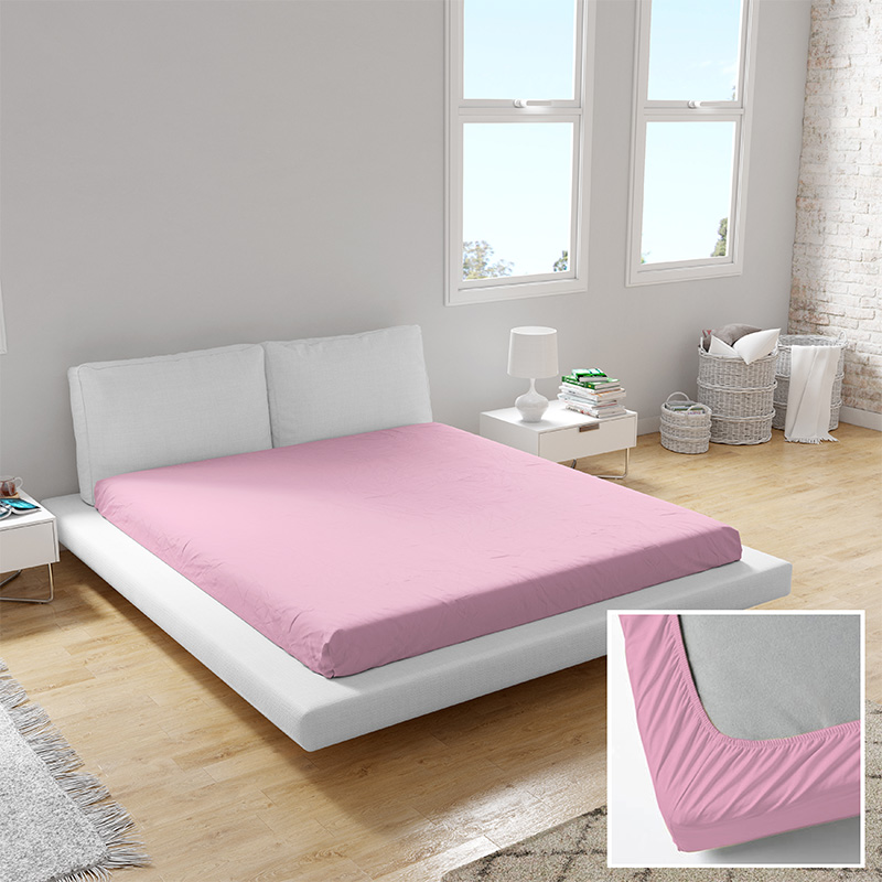 Простирадло на резинці Pink