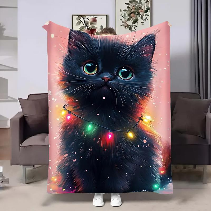Плед  Святковий котик