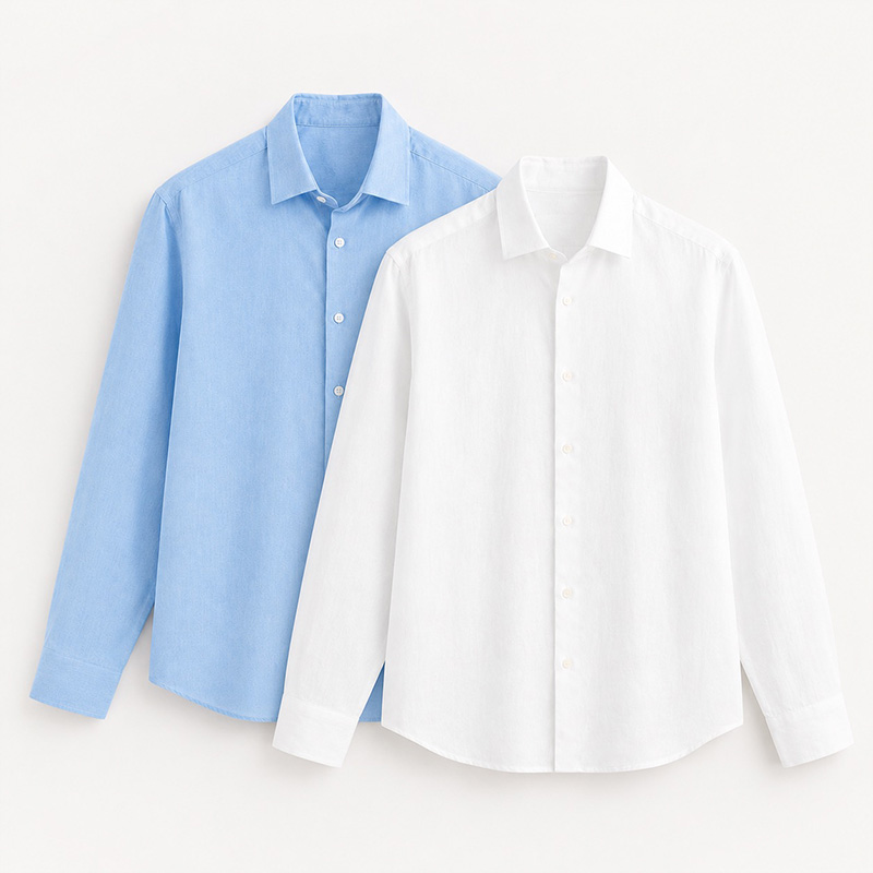 Набір базових сорочок на кожен день Blue + White